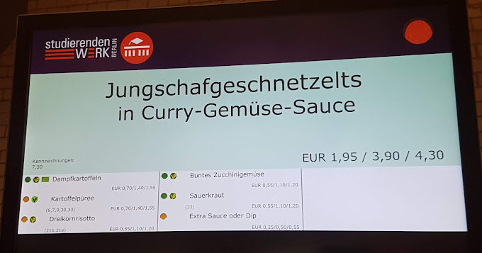 Mensa HU Nord menu 1